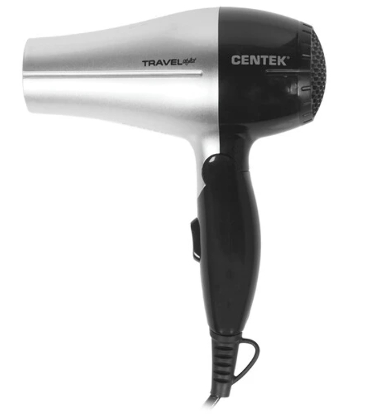 Фен Centek CT-2258 серебристый/черный, 850 Вт, компактный