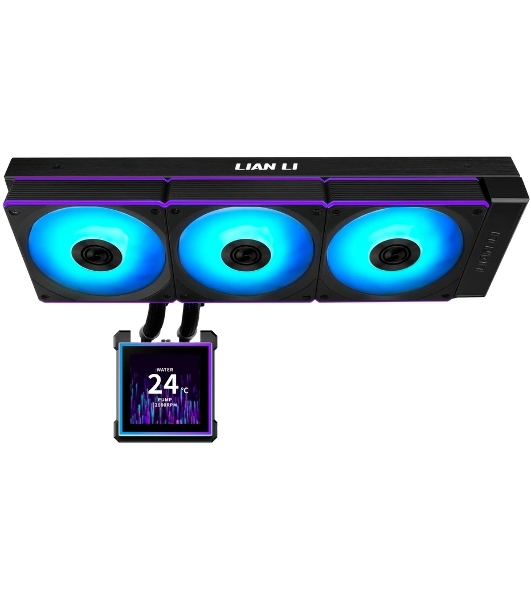 Система водяного охлаждения Lian-Li HydroShift II LCD-S 360CL ARGB Soc-AM5/AM4/1700/1851 черный 4-pin 30dB Al+Cu LCD Ret (G89.GHS2LCDS36CB.R0)