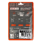 Кабель Qumo light series, USB-Type C, 1м, 5В, 1A, опл. PVC, кон. PVC, круглый, черный, фото2