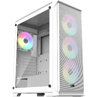 Корпус без блока питания Raijintek ARCADIA 41-MS4, Midi-Tower, TG, 1x120мм + 3x120мм ARGB, 2xUSB-A 3.0 + 1xUSB-C, ATX, mATX, mITX White