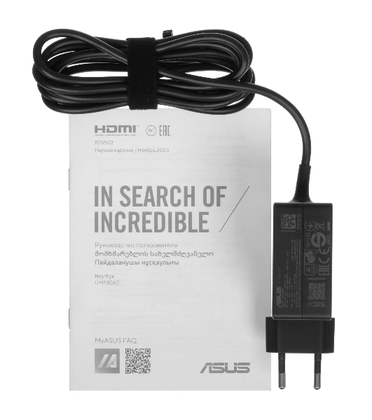Ноутбук ASUS Zenbook 14 UM3406GA-QD049/14'/OLED/AMD Ryzen 5 430/16Gb/512Gb SSD/AMD Radeon 840M/NoOS/черный/1.2kg
