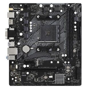 Материнская плата ASRock A520M-HVS, AM4, AMD A520, 2xDDR4, 4xSATA, 1xM.2, 1xPCIe 3.0 x16, 1xPCIe 3.0 x1, 1xHDMI, 1xVGA, 1x 1Gb LAN, 3x3.5 мм, 7.1, mATX