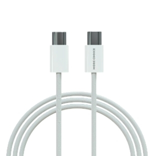 Кабель MORE CHOICE (4620202550392) K77a нейлон USB 3.0A PD 100W для Type-C Type-C 2м белый
