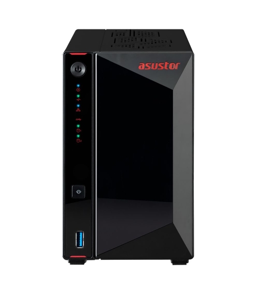 Сетевой накопитель ASUSTOR AS5402T 2-Bay NAS/Media player/Intel Celeron N5105 2.0GHz up to 2.9GHz, 4Gb SO-DIMM DDR4, noHDD(HDD,SSD),/2x 2,5Gb (LAN)/3xUSB3.2,HDMI; 90IX01R1-BW3S20