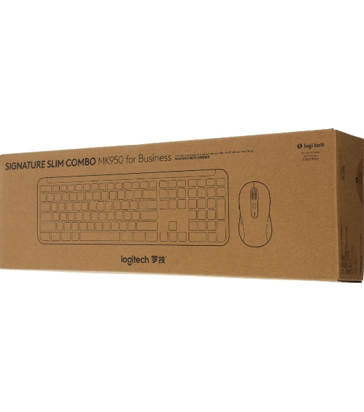 Комплект клавиатура+мышь Logitech MK950 беспроводной, USB, графитовый/чёрный