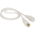 Шнур питания Lanmaster LAN-PP13/14-1.5-WH C13-С14 проводник.:3x0.75мм2 1.5м 220В 10А белый, фото 1
