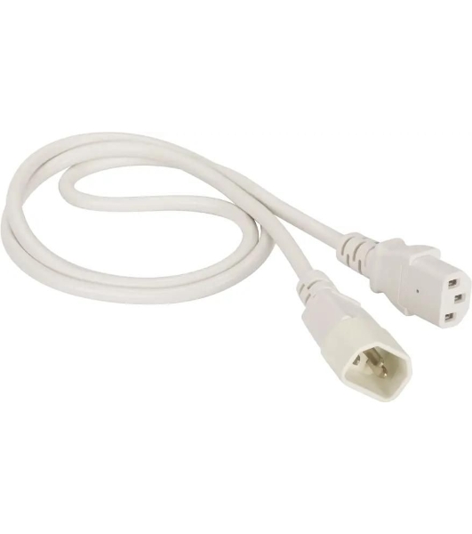 Шнур питания Lanmaster LAN-PP13/14-1.5-WH C13-С14 проводник.:3x0.75мм2 1.5м 220В 10А белый