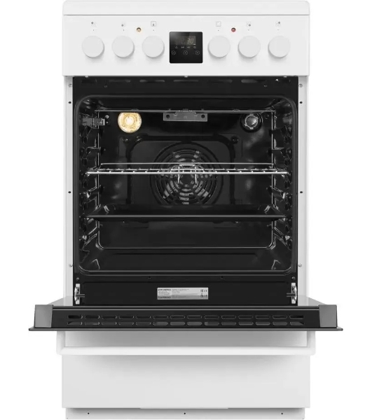 Плита электрическая Maunfeld MEC55CW08D белый, конфорок 4 шт, духовка 60 л, 50 см x 85 см x 60 см