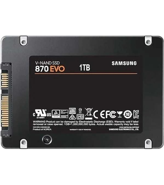 Накопитель SSD Samsung 870 EVO, 1Tb, SATA III, 2.5', R/W 560/530