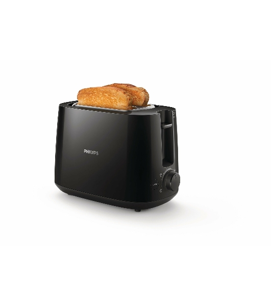 Тостер Philips HD2581/90 черный, 830 Вт, 2 слота