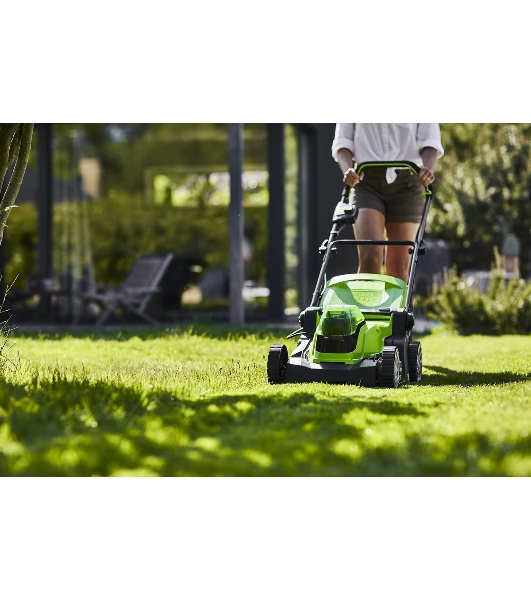 Газонокосилка аккумуляторная (2512607) GreenWorks G24X2LM41, 2*24V, 41 см, без АКБ и ЗУ