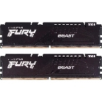 Оперативная память Kingston Fury Beast, DDR5, 32GB (2x16GB), 5200MHz, CL40, DIMM, радиатор, черный, фото 1