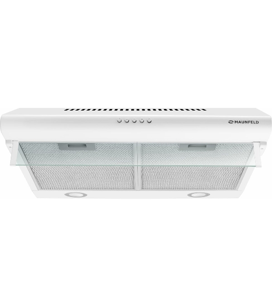 Вытяжка козырьковая Maunfeld MP-1 50 белый/прозрачный, 50 см, 520 куб. м/ч, 49 дБ