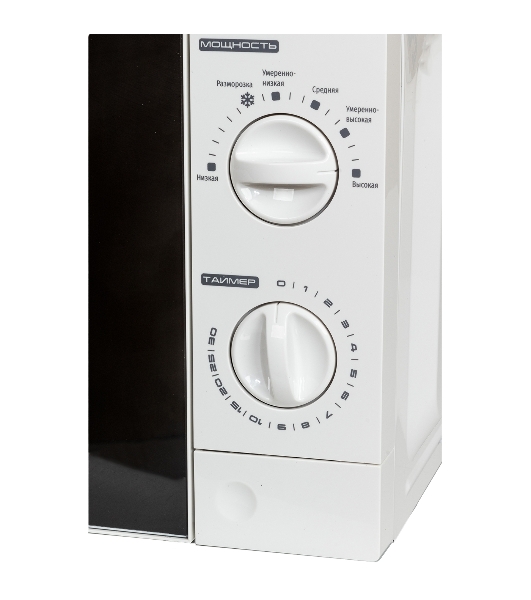 Микроволновая печь JVC JK-MW123M белый, 20 л, 700 Вт, переключатели - поворотный механизм