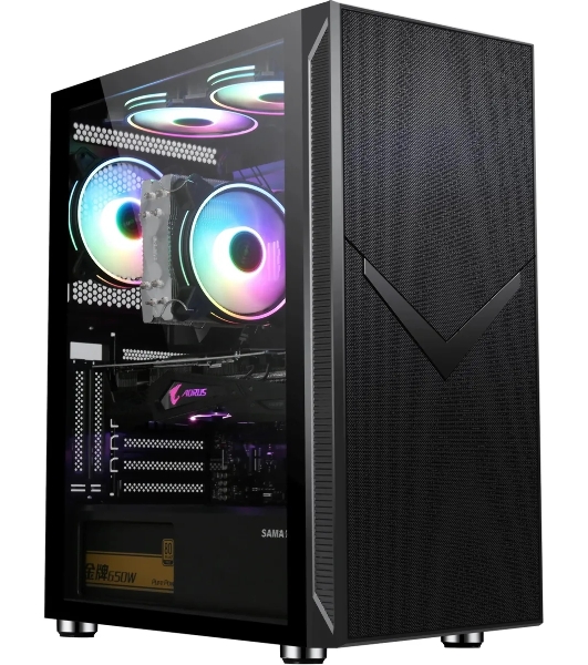 Компьютерный корпус Accord 3501 черный без БП ATX 2xUSB 2.0 1xUSB 3.0 1xUSB3.1 audio bott PSU