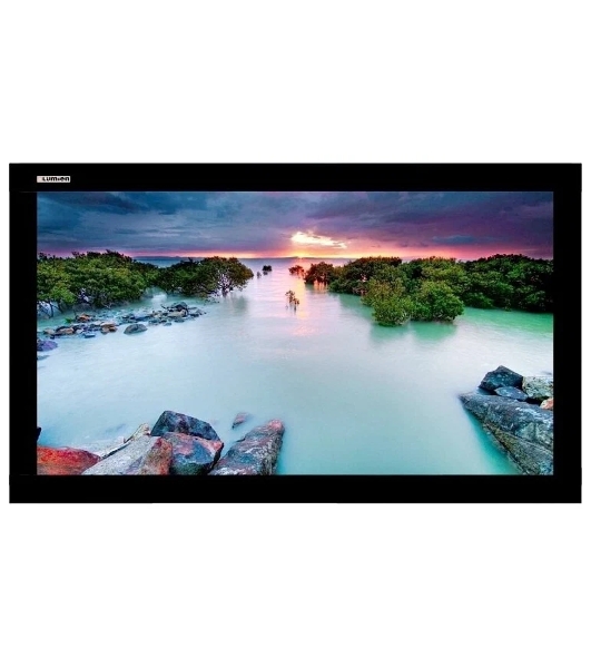 Экран Lumien Cinema Home 214x368 см (раб.область 198х352 см) (159') Matte White Sound,алюминиевая рама обтянутая черным бархатом 16:9 (2 места)