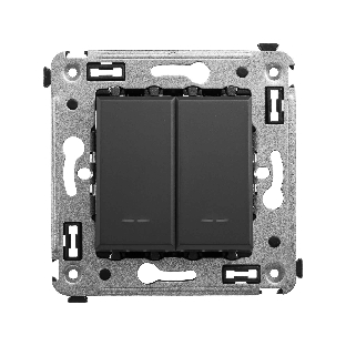 Кнопка двухклавишная DKC Avanti 4412154 'черный матовый'