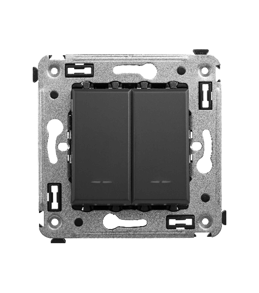 Кнопка двухклавишная DKC Avanti 4412154 'черный матовый'