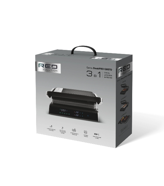 Гриль электрический Red Solution G807D 1950Вт черный