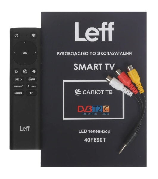 Телевизор LEFF 40' 40F690T черный DLED FHD 60Hz Салют