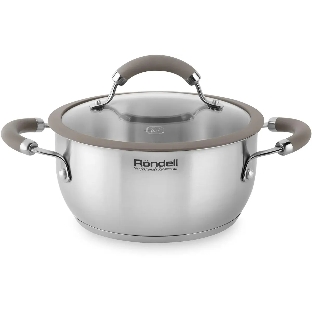 Кастрюля Rondell RDS-755 Balance 5 л 24 см, нержавеющая сталь 18/10, с крышкой