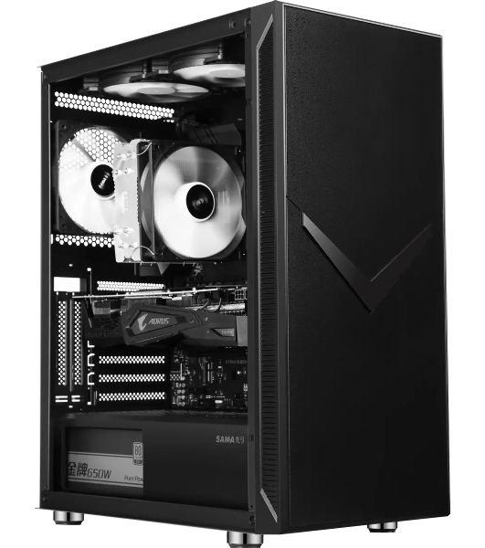 Компьютерный корпус Accord 3501 черный без БП ATX 2xUSB 2.0 1xUSB 3.0 1xUSB3.1 audio bott PSU
