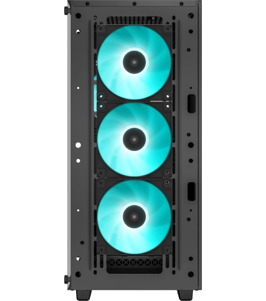 Компьютерный корпус Deepcool CC560 ARGb V2 без БП, боковое окно (закаленное стекло), 3x120мм ARGb LED вентилятор спереди и 1x120мм ARGb LED вентилятор сзади, черный, ATX