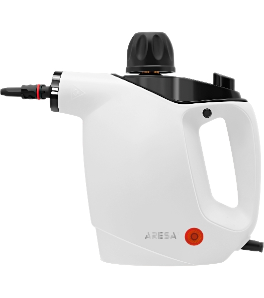 Пароочиститель ARESA AR-4901 белый, ручной, 1050 Вт, 35 г/мин, 450 мл
