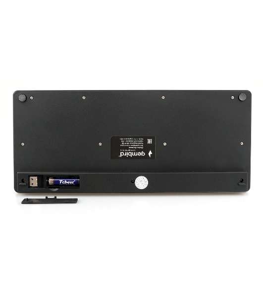 Комплект клавиатура+мышь Gembird KBS-9100 беспроводной, USB, 1600 DPI, чёрный