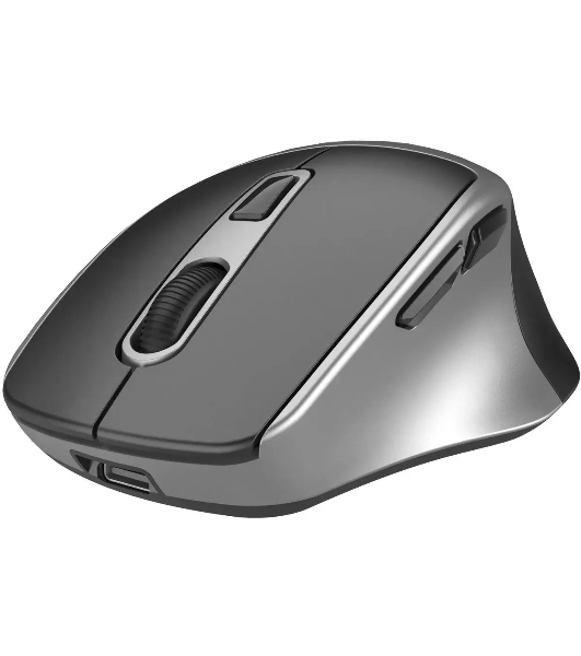 Мышь беспроводная Oklick 516MW черный/серебристый, 1600 dpi, радиоканал, Bluetooth, USB, кнопки - 6