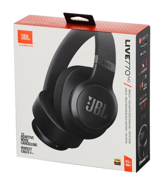 Беспроводные/проводные наушники JBL Live 770NC черный, полноразмерные, Bluetooth 5.3 + проводной, адаптивное шумоподавление , до 65 ч