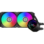 Система жидкостного охлаждения PCCOOLER DA240 V2, 240 мм, 2x120 мм, ARGB, 270 Вт, фото 1