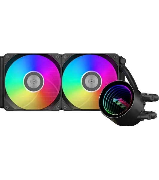 Система жидкостного охлаждения PCCOOLER DA240 V2, 240 мм, 2x120 мм, ARGB, 270 Вт