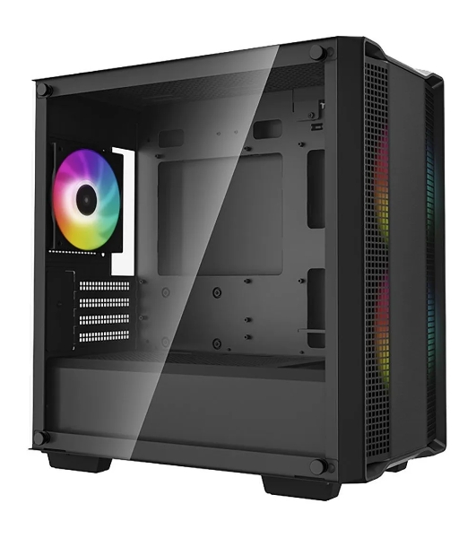 Компьютерный корпус DeepCool CC360 ARGb (R-CC360-BKAPM3-G-1) (mATX, без БП, 2xUSB, с окном)