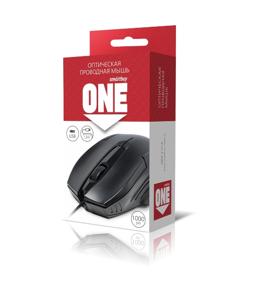Мышь проводная Smartbuy (SBM-210-K) ONE 210-K черный