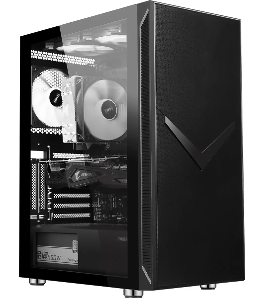 Компьютерный корпус Accord 3501 черный без БП ATX 2xUSB 2.0 1xUSB 3.0 1xUSB3.1 audio bott PSU