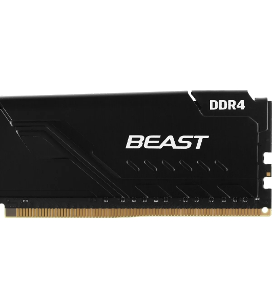 Оперативная память Kingston Fury Beast, DDR4, 64GB (4x16GB), 3600MHz, CL18, DIMM, радиатор, черный