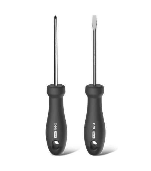 Набор отверток Deli Home Series HT1002 2шт SL5x100+PH1x100 Эксклюзивный дизайн. Рукоятка из высококачественного софттач пластика