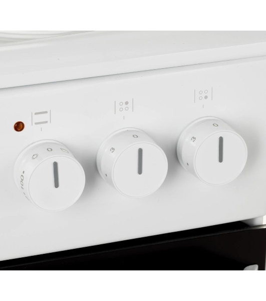 Плита электрическая Hansa FCEW54120 белый, конфорок 4 шт, духовка 62 л, 50 см x 85 см x 60 см