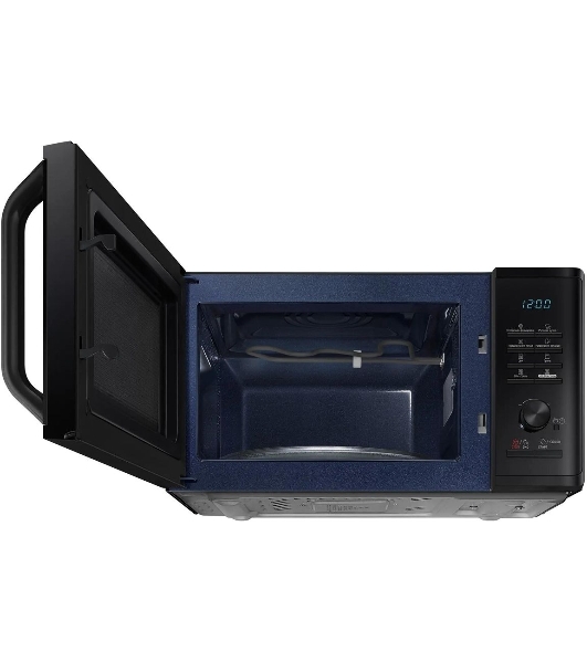 Микроволновая печь Samsung MG23K3515AK/BW черный, 23 л, 800 Вт, переключатели - кнопки, поворотный механизм
