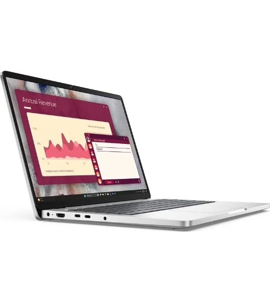 Ноутбук DELL 14 Pro Core Ultra 5 235U vPro 14,0' FHD+ (1920 x 1200) IPS,AG,300 nit, 16GB DDR5 (1x16GB) 512GB SSD Intel Arc graphics,3cell,Backlit,FPR,2y,1,37kg, Linux, KB Eng