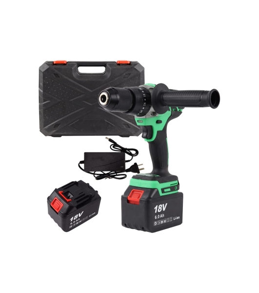Дрель-шуруповерт Zitrek Green Impact 063-4046, 18 В, 5 Ач, 80 Нм, бесщеточный, ударный
