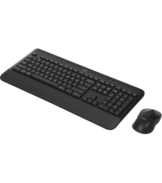 Комплект клавиатура+мышь Logitech Signature MK650 беспроводной, USB + Bluetooth, 4000 DPI, серый/чёрный