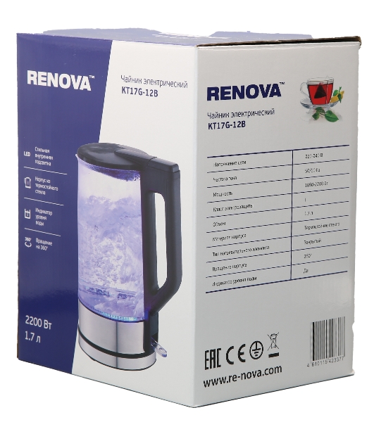 Чайник электрический Renova KT17G-12B
