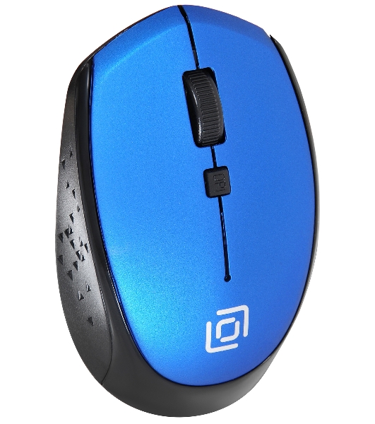 Мышь беспроводная Oklick 488MW синий/черный, 1600 dpi, радиоканал, USB, кнопки - 4
