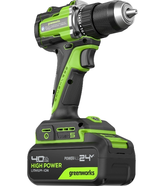 Дрель безударная Greenworks DD560 патрон:быстрозажимной реверс (3708407CUB)