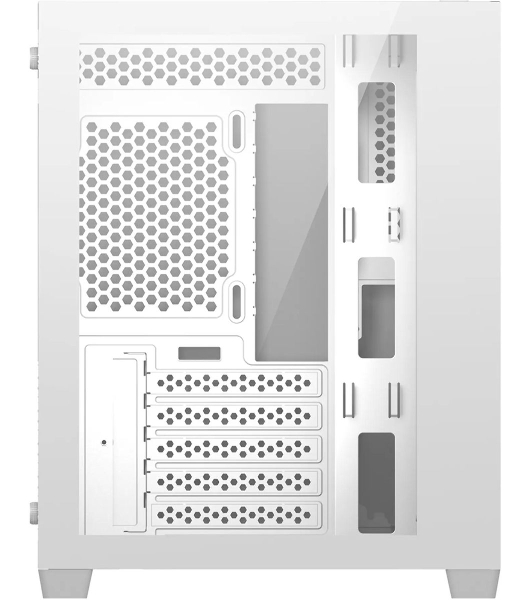 Компьютерный корпус Bloody BD-CC108 белый без БП mATX 9x120мм 2xUSB 3.0 audio bott PSU