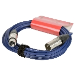 Кабель микрофонный FORCE FMC-05/6 BLXLR (M) - XLR (F), высококачественный балансный, малошумящий с проводниками из безкислородной меди OFC, диаметр 6 мм, профессиональные металлические разъемы, длина 3 м, цвет синий, фото3