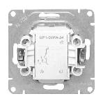 Механизм выключателя EKF UP1-SWA-24 Эпика двухклавишный, с подсветкой, алюминий, фото7