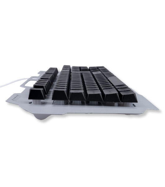 Клавиатура Gembird KB-G710M-S проводная, USB Type-A, чёрный/серебристый